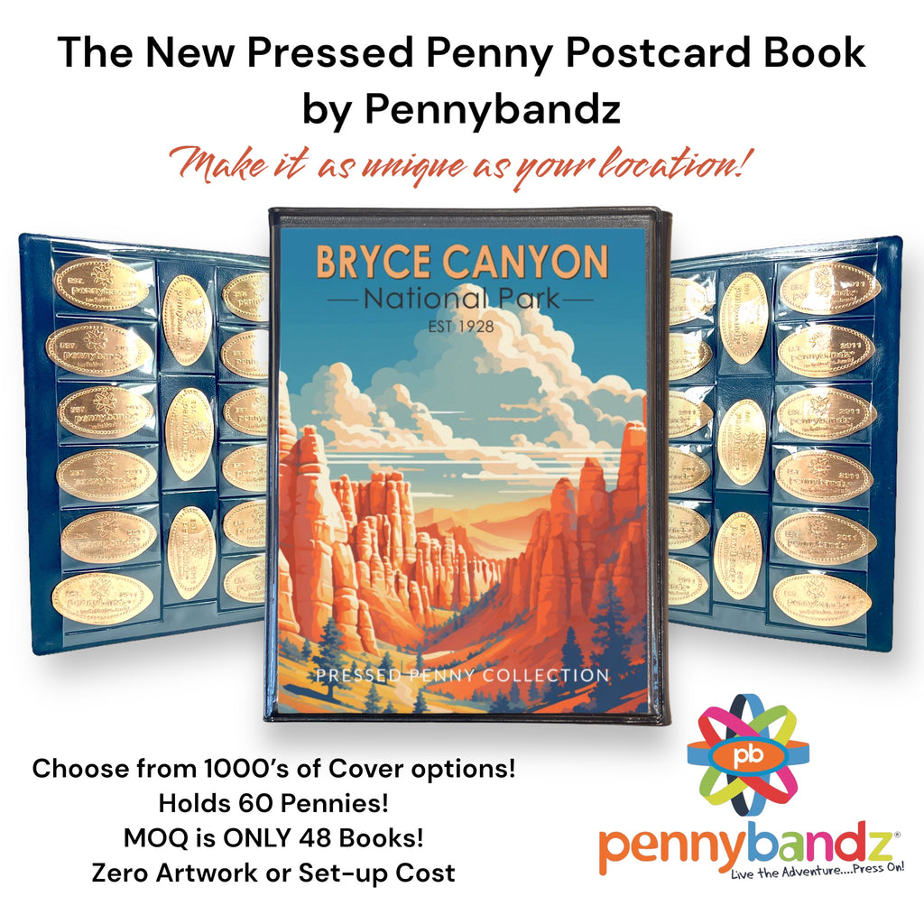 Penny Postcard Penny Collector Tri-Fold  Book - Available WITH or WITHOUT a Custom Postcard inserted!