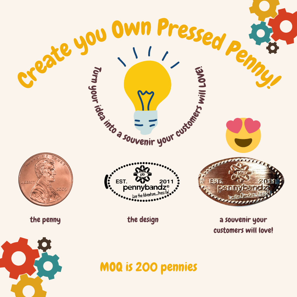 Create Your Own Custom Pressed Penny - 200 MOQ