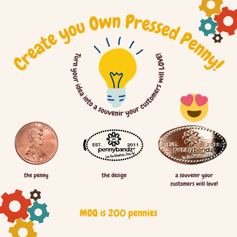 Custom Pressed Penny | Create Your Own Design - 200 MOQ – Pennybandz ...
