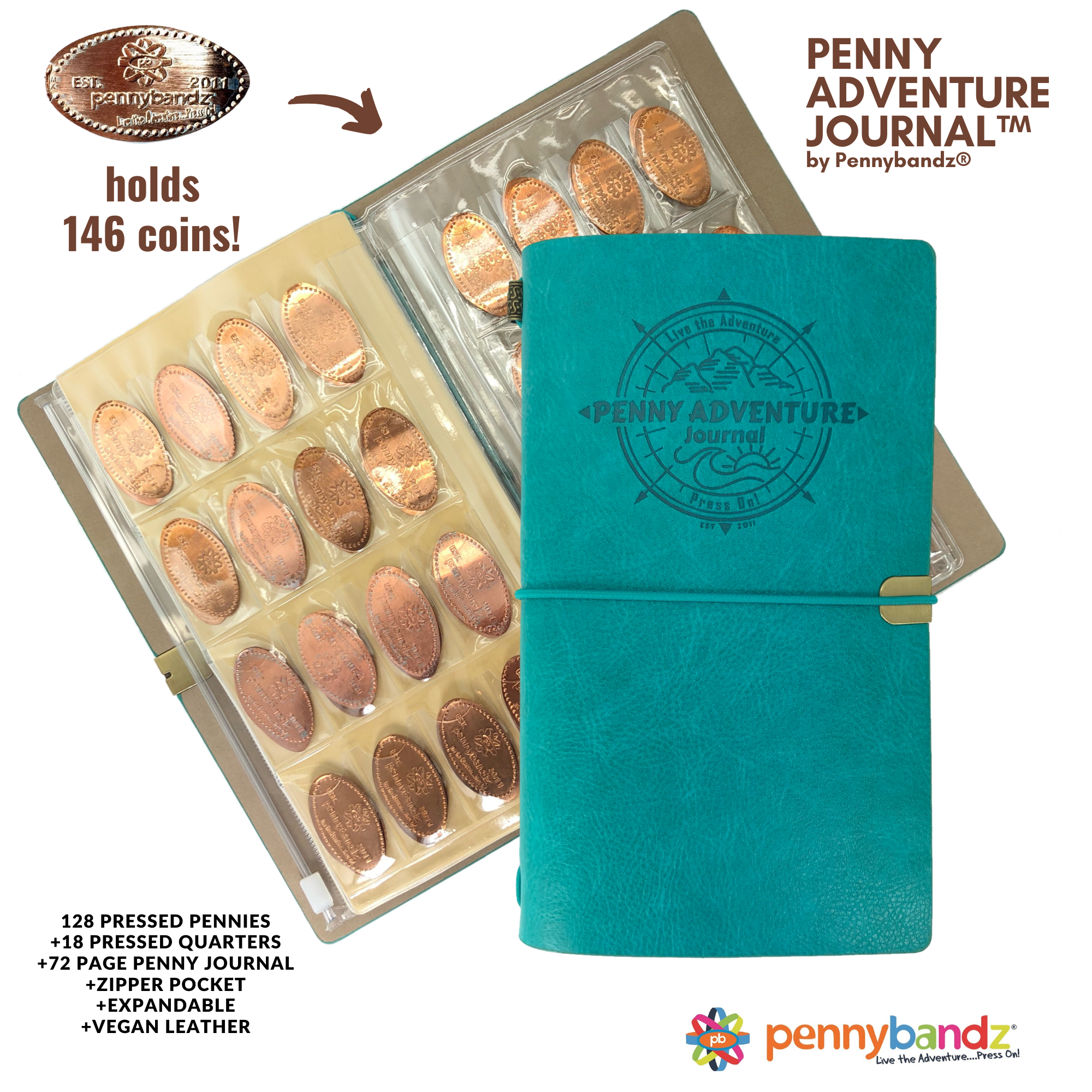 The Penny Journal by Pennybandz is the the Ultimate pressed penny