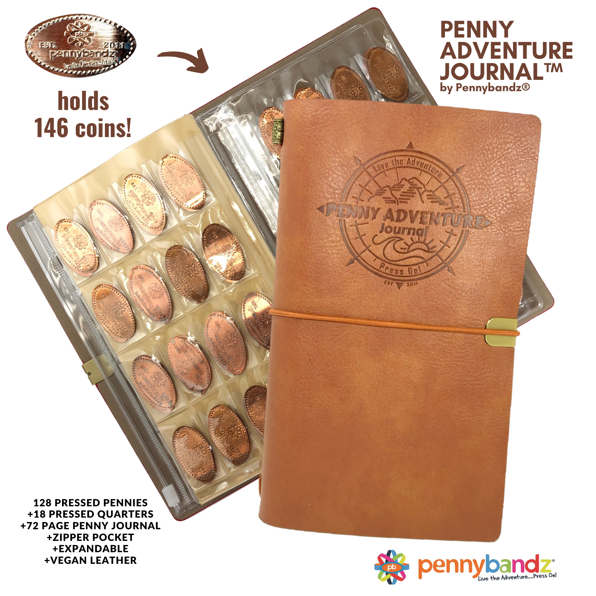 The Penny Journal™ the pressed penny book for all penny collectors –  Pennybandz Wholesale