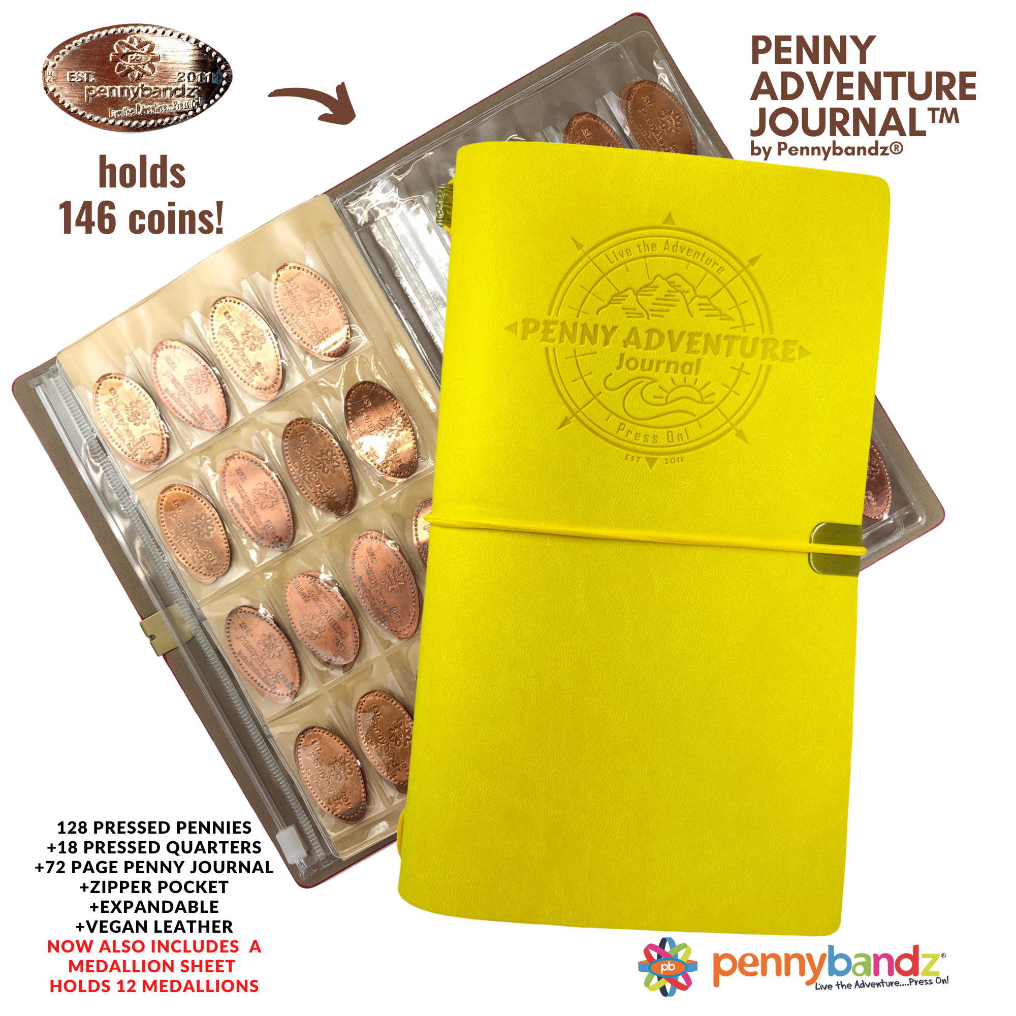 Tri-Fold Pressed Penny Book - Great American Penny Adventure