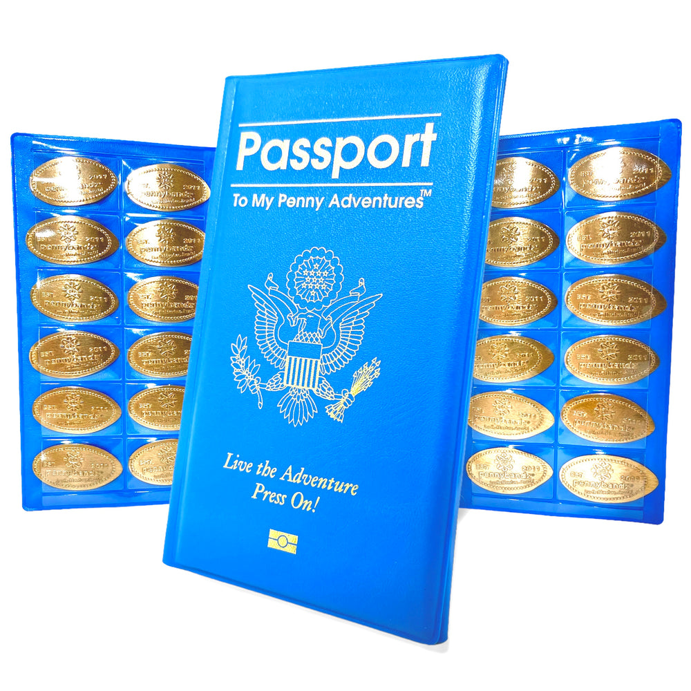 Penny Collector book classic Penny Passport Tri-Fold style by Pennybandz - Order in increments of 5 only