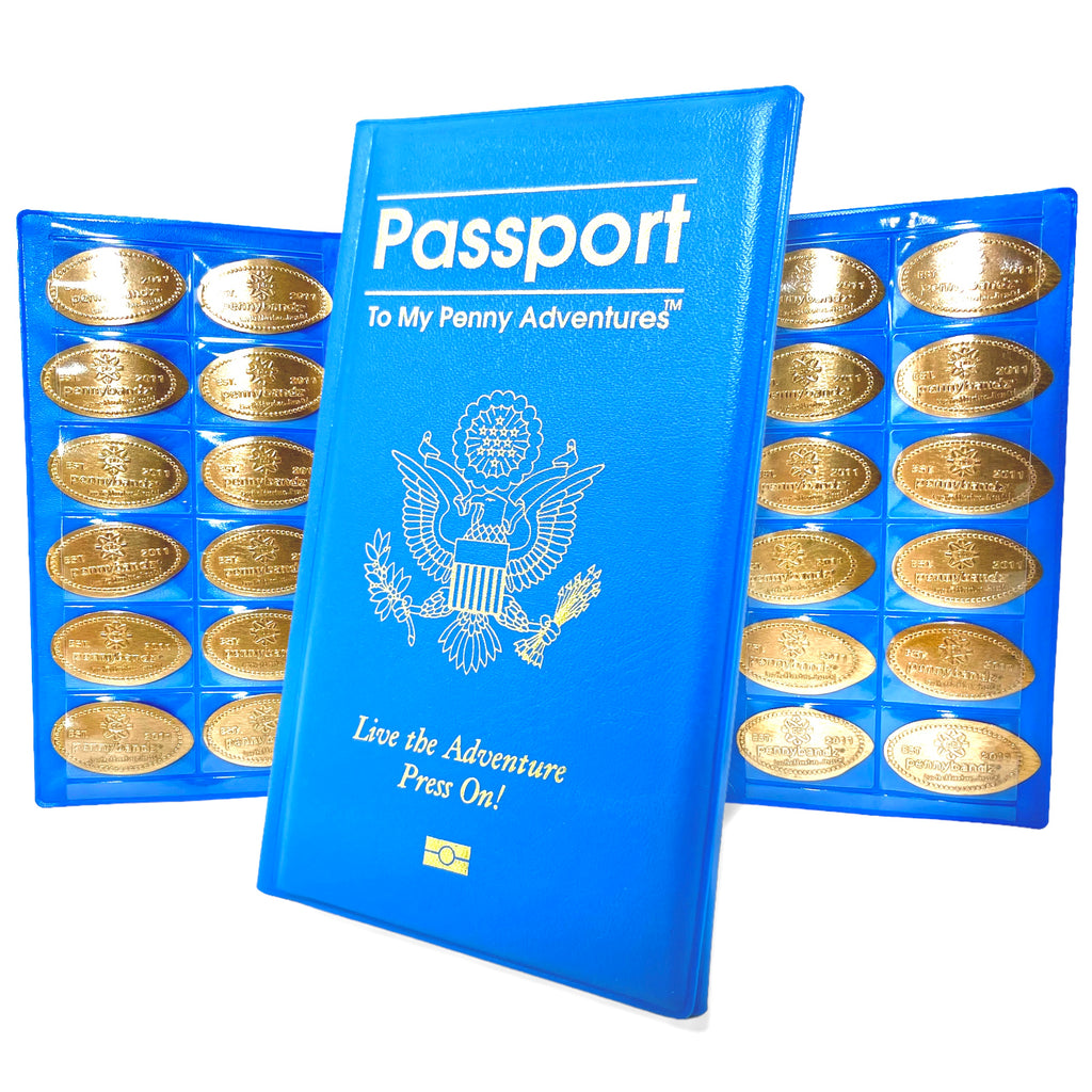 Penny Collector book classic Penny Passport Tri-Fold style by Pennybandz - Order in increments of 5 only
