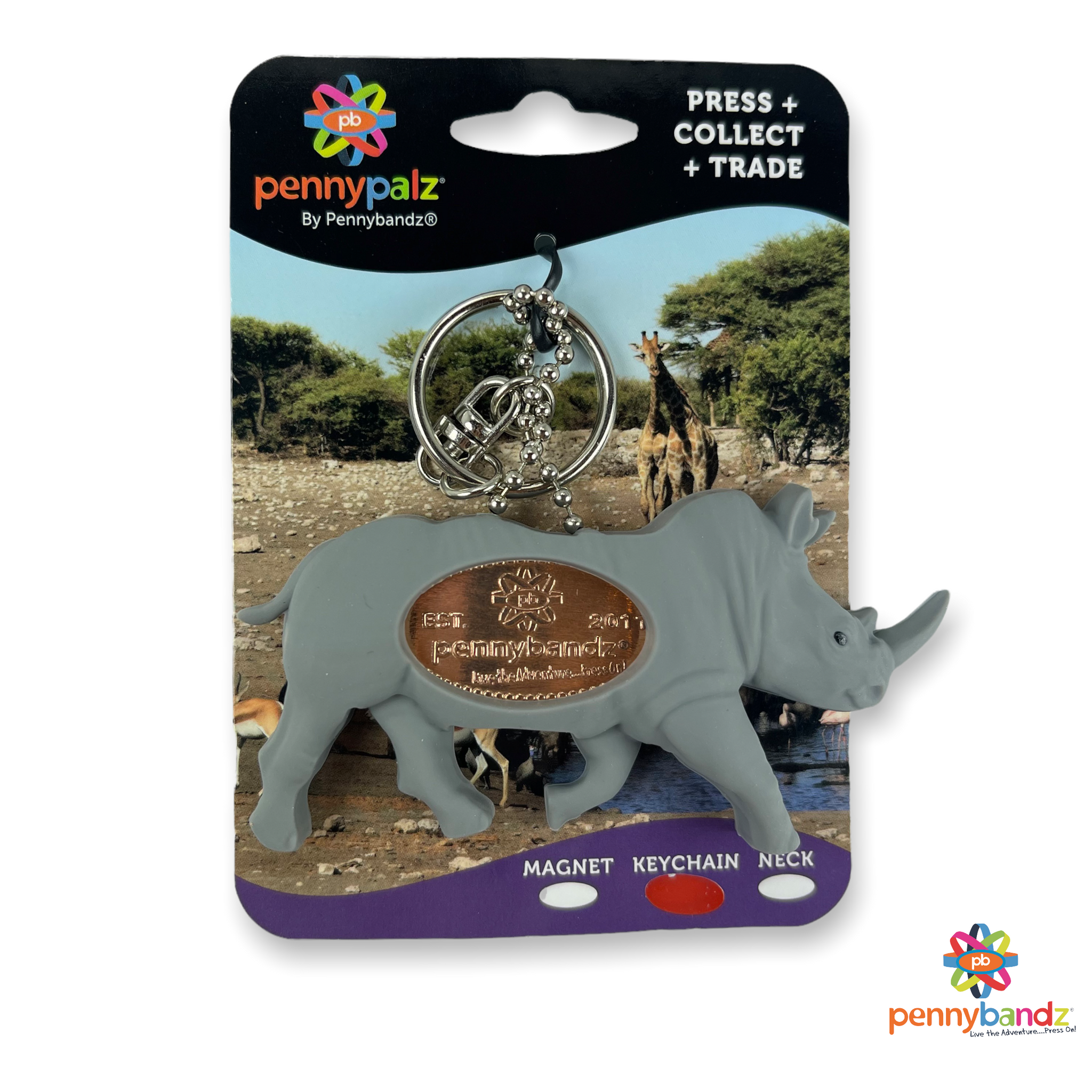 PennyPalz Zoo & Wildlife – Pressed Penny Keychains, Necklaces