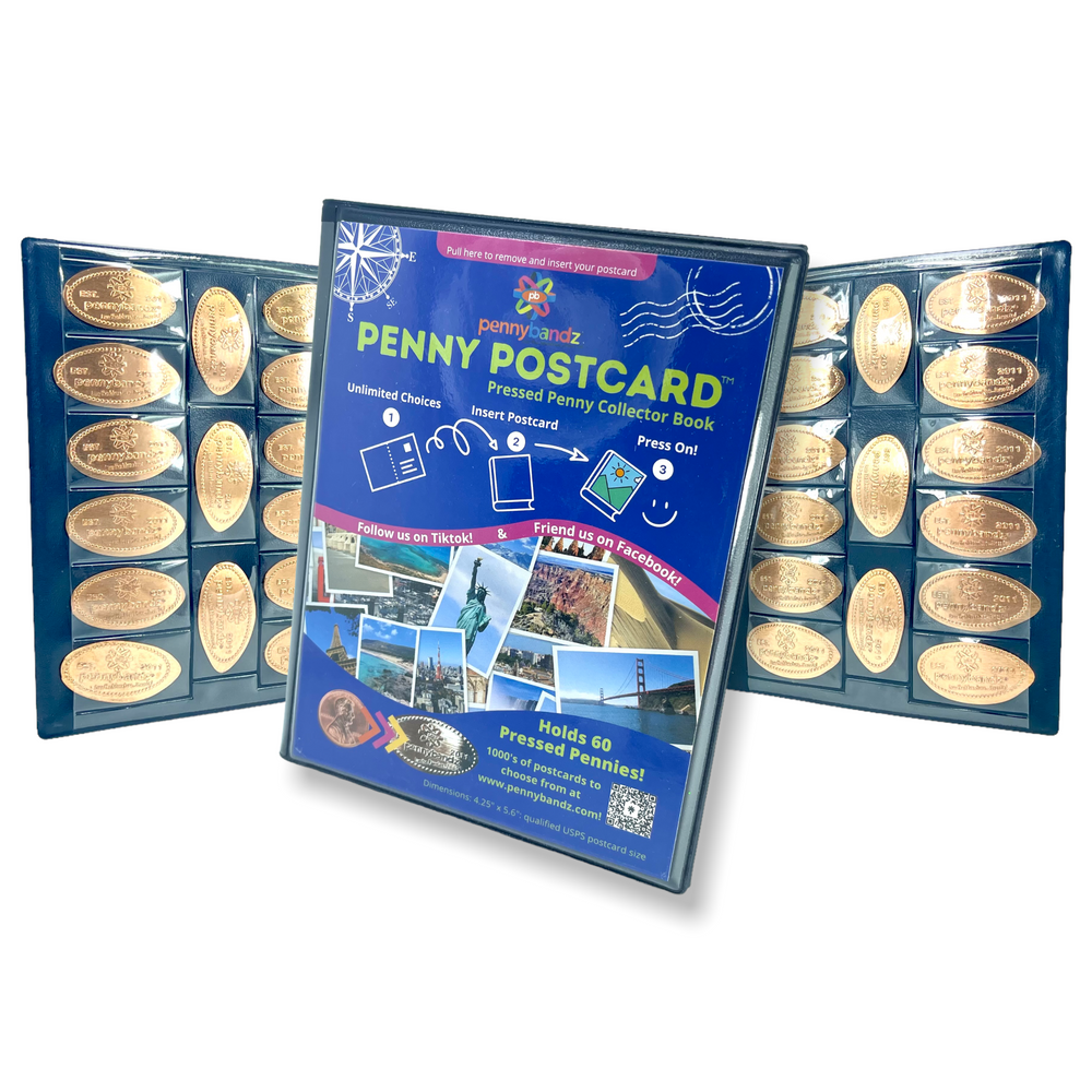 Penny Postcard Penny Collector Tri-Fold  Book - Available WITH or WITHOUT a Custom Postcard inserted!